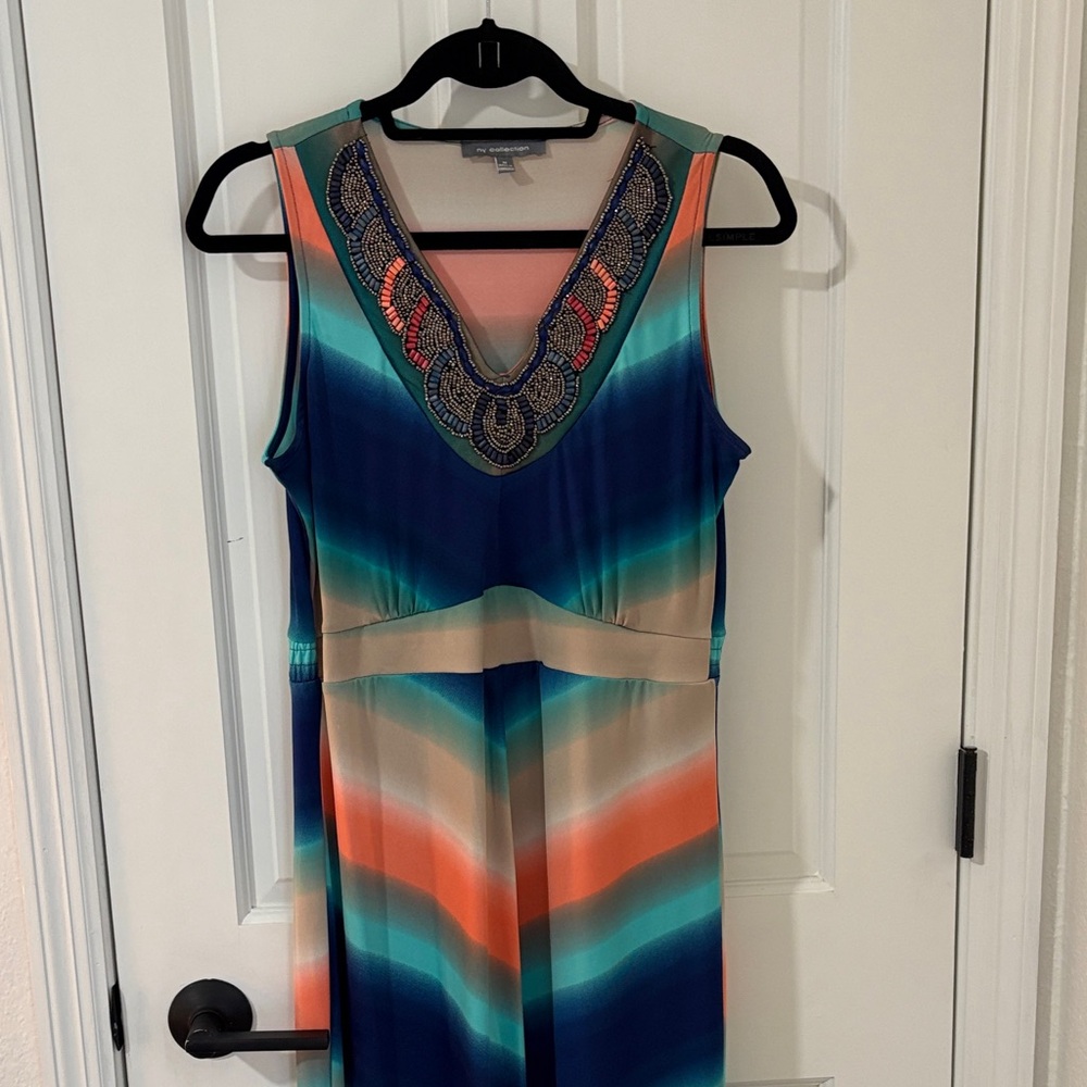 NY Collection Multicolor Maxi Dress